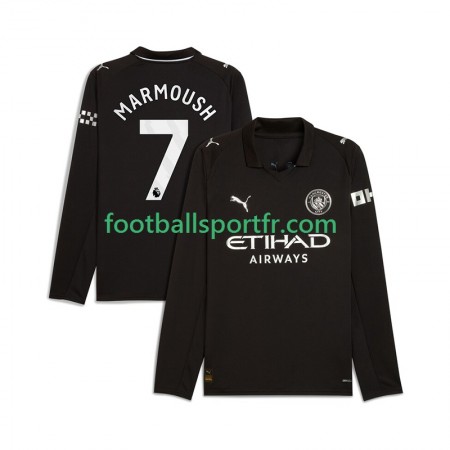 Tenue Manchester City Omar Marmoush 7 Exterieur 2025-2026 Maillot de Foot ML